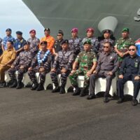 Penyambutan KRI Balongan-908 di Dermaga Lantamal XIV Sorong, Perkuat Koarmada III