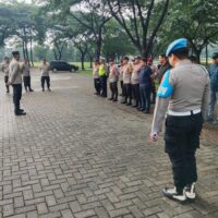 Apel Pengamanan Rapat UMSK: Kapolsek Cikupa Pimpin Koordinasi Lapangan