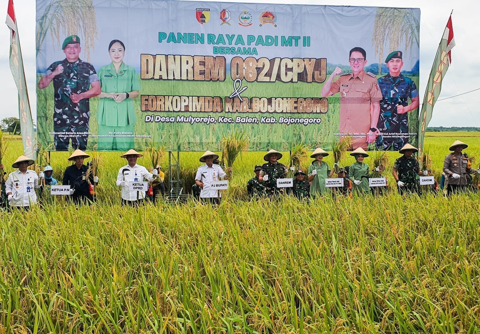 Danrem 082/CPYJ, Panen Raya Padi bersama Kelompok Tani Mulyorejo