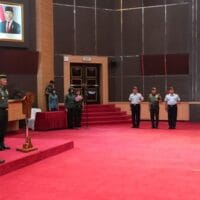 Kasum TNI Terima Laporan Korps Kenaikan Pangkat 32 Perwira Tinggi TNI