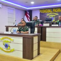 Taklimat Awal Pemeriksaan, LK Kemhan TNI Pada UO TNI AL Secara Vicon