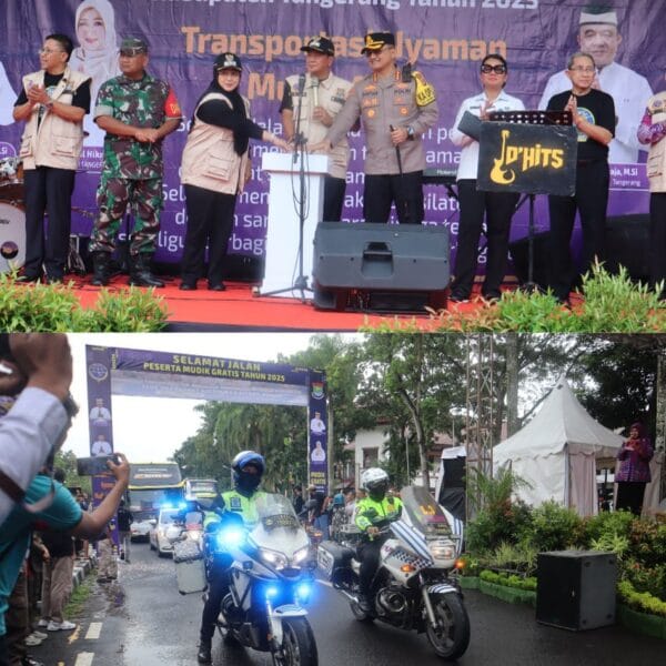 Mudik Aman dan Nyaman, Kapolresta Tangerang dan Bupati Tangerang Gelar Mudik Gratis 2025