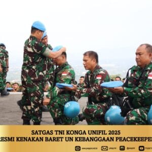 Satgas TNI Konga UNIFIL 2025 Resmi Kenakan Baret UN Kebanggaan Paecekeeper