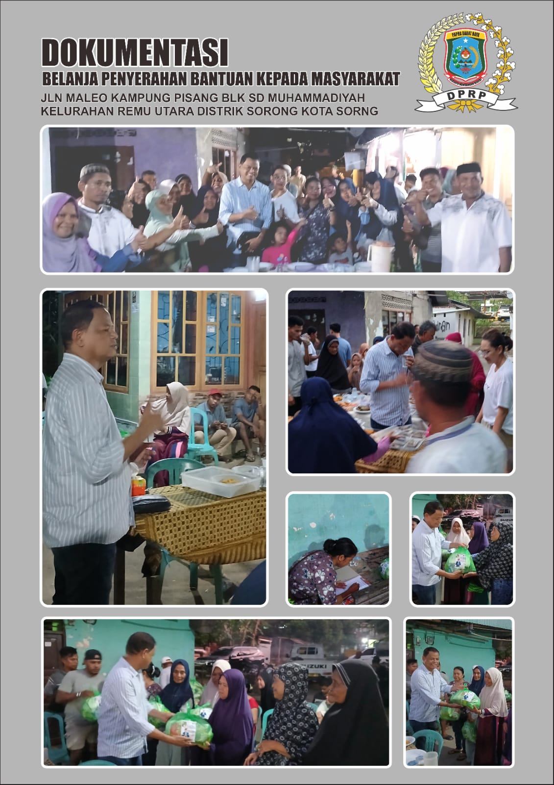 Wakil Ketua DPRP PBD, Freddy Marlisa, Serahkan Sembako di Tiga Kelurahan di Kota Sorong Sebagai Bagian dari Reses I Tahun 2025 Guna Meningkatkan Kesejahteraan Masyarakat