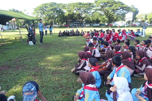 Siswa Pramuka Saka Dirgantara Meriahkan CFD Lanud Sultan Hasanuddin