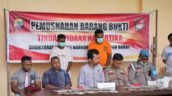 Polda Papua Barat Musnahkan Barang Bukti Narkoba Jenis Ganja Sebanyak 353,99 Gram