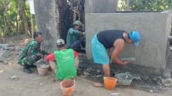 Koramil Wonomerto Dampingi Pembangunan Sumur Bor Dukung Air Bersih