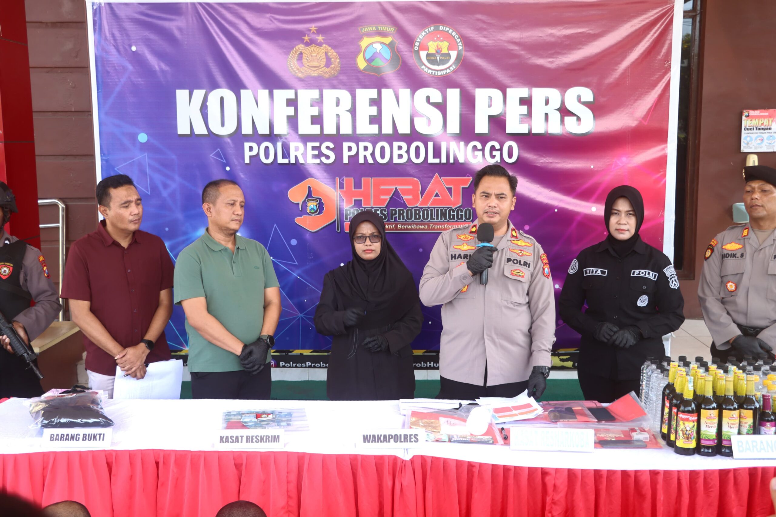 Polres Probolinggo Ungkap 13 Kasus Narkoba dan Miras Pekat II
