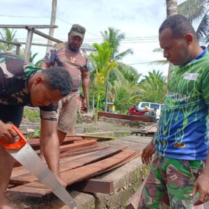 Masuk Hari Ke-22 Pelaksanaan TMMD Kodim 1710/Mimika, Seluruh Pekerjaan Dikebut Masuk Hari Ke-22 Pelaksanaan TMMD Kodim 1710/Mimika, Seluruh Pekerjaan Dikebut