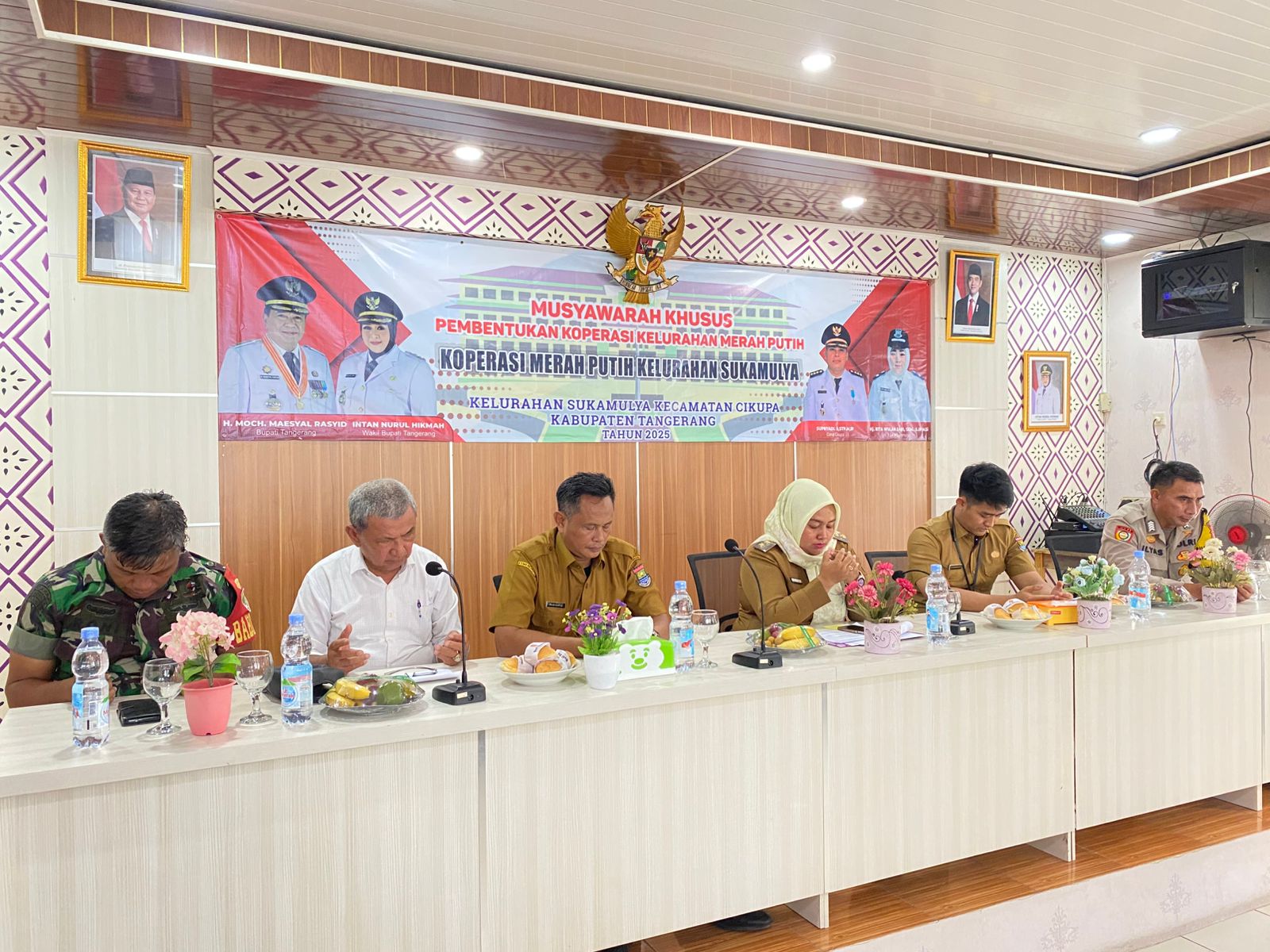 Bripka Ilyas Hadiri Pembentukan Koperasi Merah Putih di Kelurahan Sukamulya
