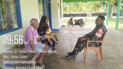 Babinsa Koramil 1512-03/Gebe Laksanakan Komsos Terkait Penanganan Stunting di Desa Binaan