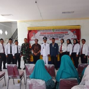 Babinsa Hadiri Pelantikan dan Pengambilan Sumpah Jabatan Perangkat Desa di Wilayah Binaan