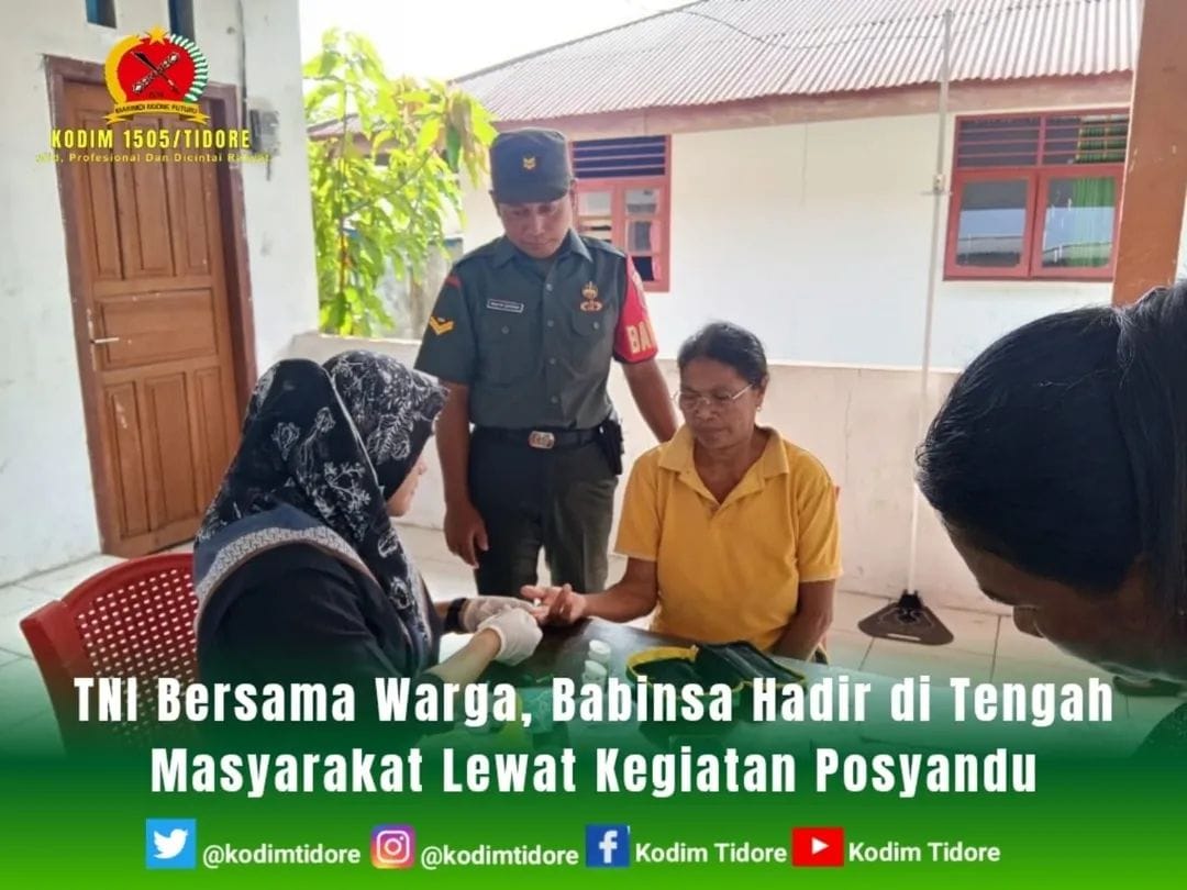 TNI Bersama Warga, Babinsa Hadir di Tengah Masyarakat Lewat Kegiatan Posyandu