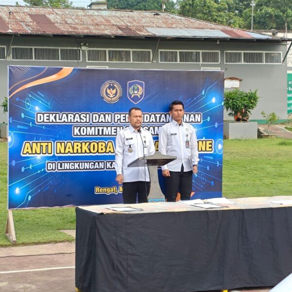 Rutan Rengat Deklarasikan Anti Narkoba dan Alat Komunikasi Ilegal