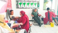 Peduli Kesehatan Masyarakat, Koramil Kepohbaru Bojonegoro Gelar Bakti Sosial Donor Darah
