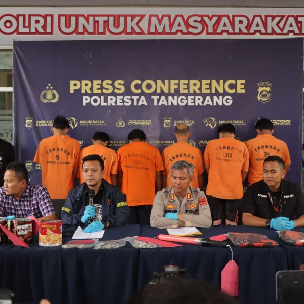 Tegas! Polresta Tangerang Lawan Premanisme, Tangkap 7 Anggota Oknum Ormas Pemalak Sopir Truk