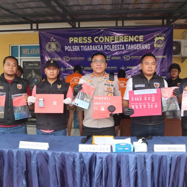 Polsek Tigaraksa Tangkap Lima Pengedar Sabu, Kapolsek Tegaskan Komitmen Berantas Narkoba