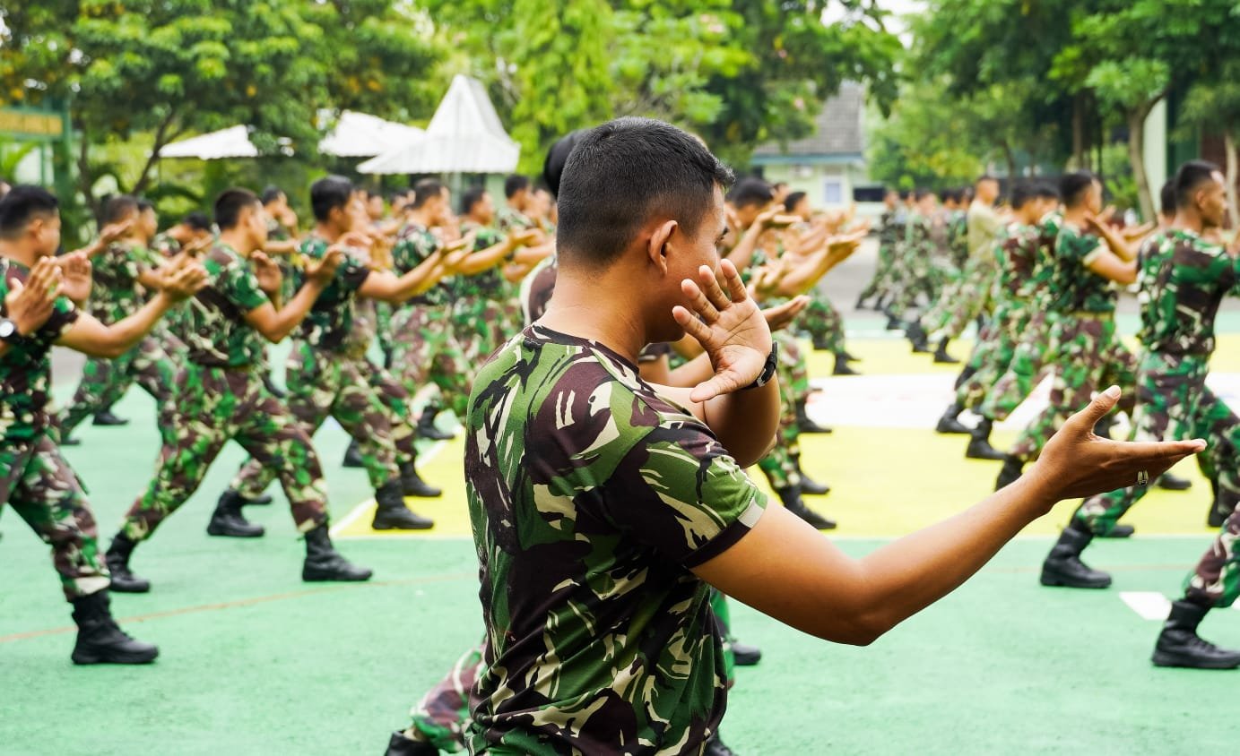 Prajurit Kodim Bojonegoro Gelar Latihan Pencak Silat Militer