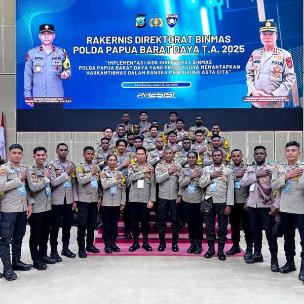 Tingkatkan Profesionalisme, 46 Bhabinkamtibmas Polres Maybrat Ikuti Rakernis Ditbinmas Polda Papua Barat Daya T.A. 2025