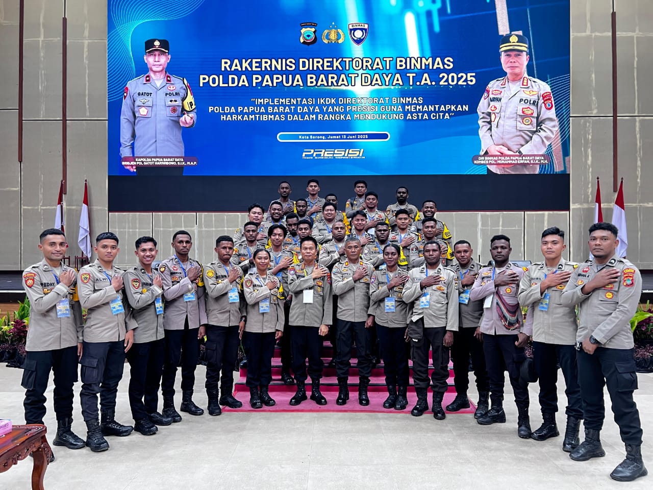 Tingkatkan Profesionalisme, 46 Bhabinkamtibmas Polres Maybrat Ikuti Rakernis Ditbinmas Polda Papua Barat Daya T.A. 2025