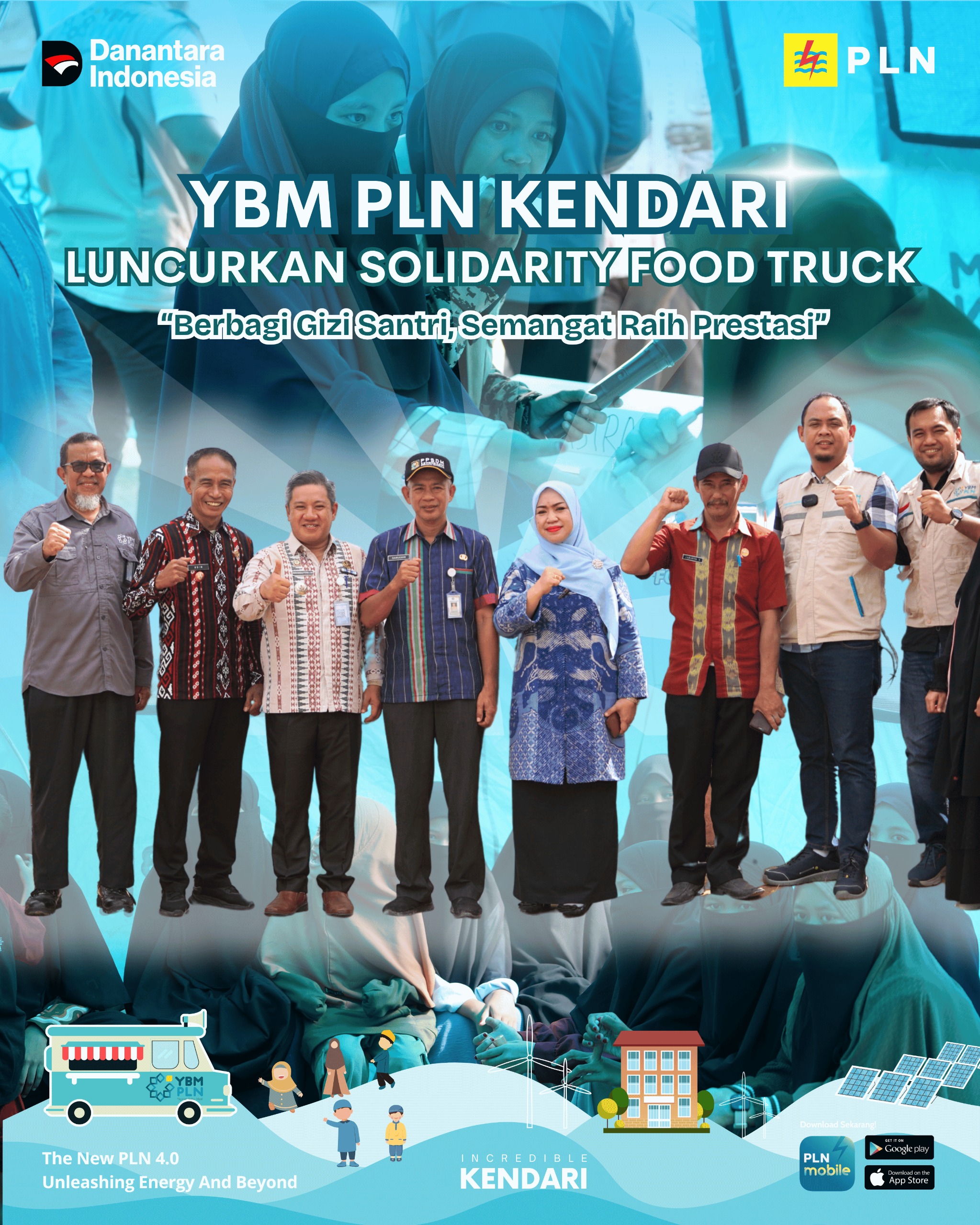 YBM PLN UP3 Kendari Luncurkan Solidarity Food Truck di Pondok Pesantren Tajuddin Raudhatul Hufadz