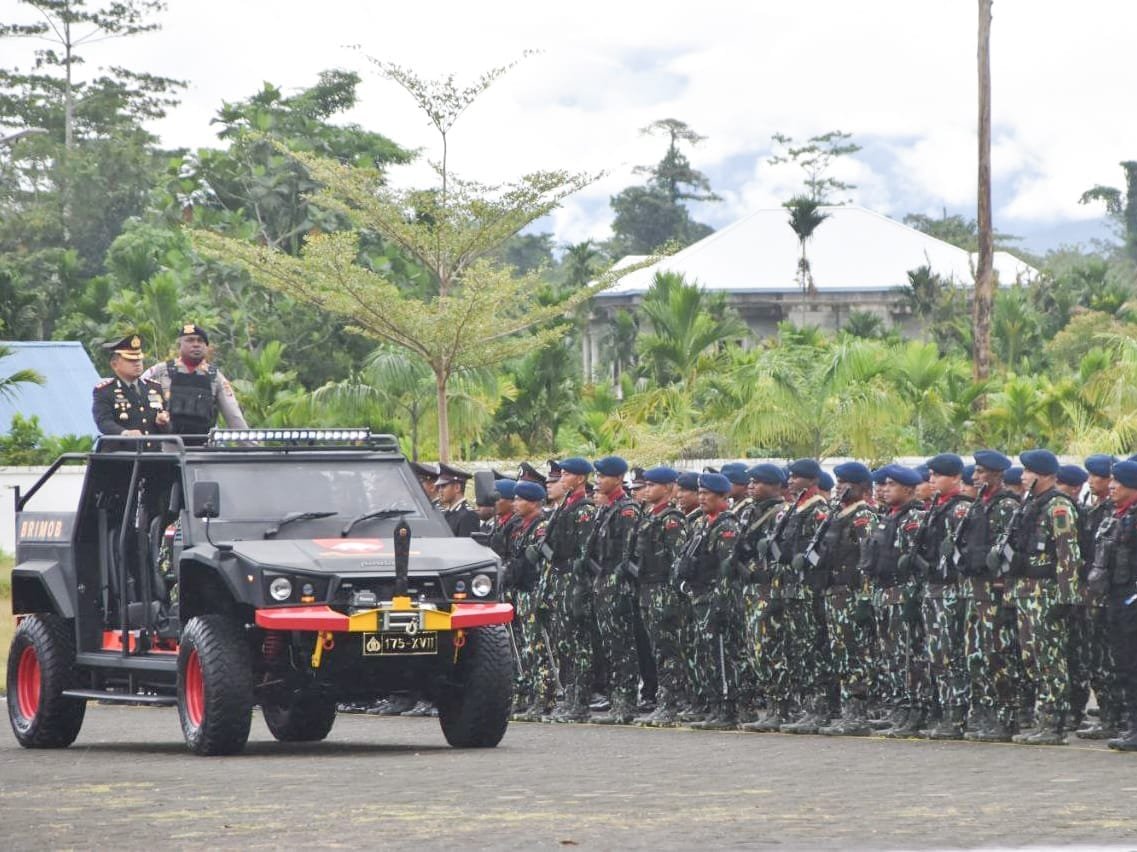 Dandim 1710/Mimika Hadiri Upacara HUT Bhayangkara Ke-79 Tahun 2025