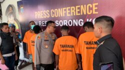 Polresta Sorong Kota Ungkap Jaringan Ganja Senilai Rp200 Juta, 4 Tersangka Diamankan