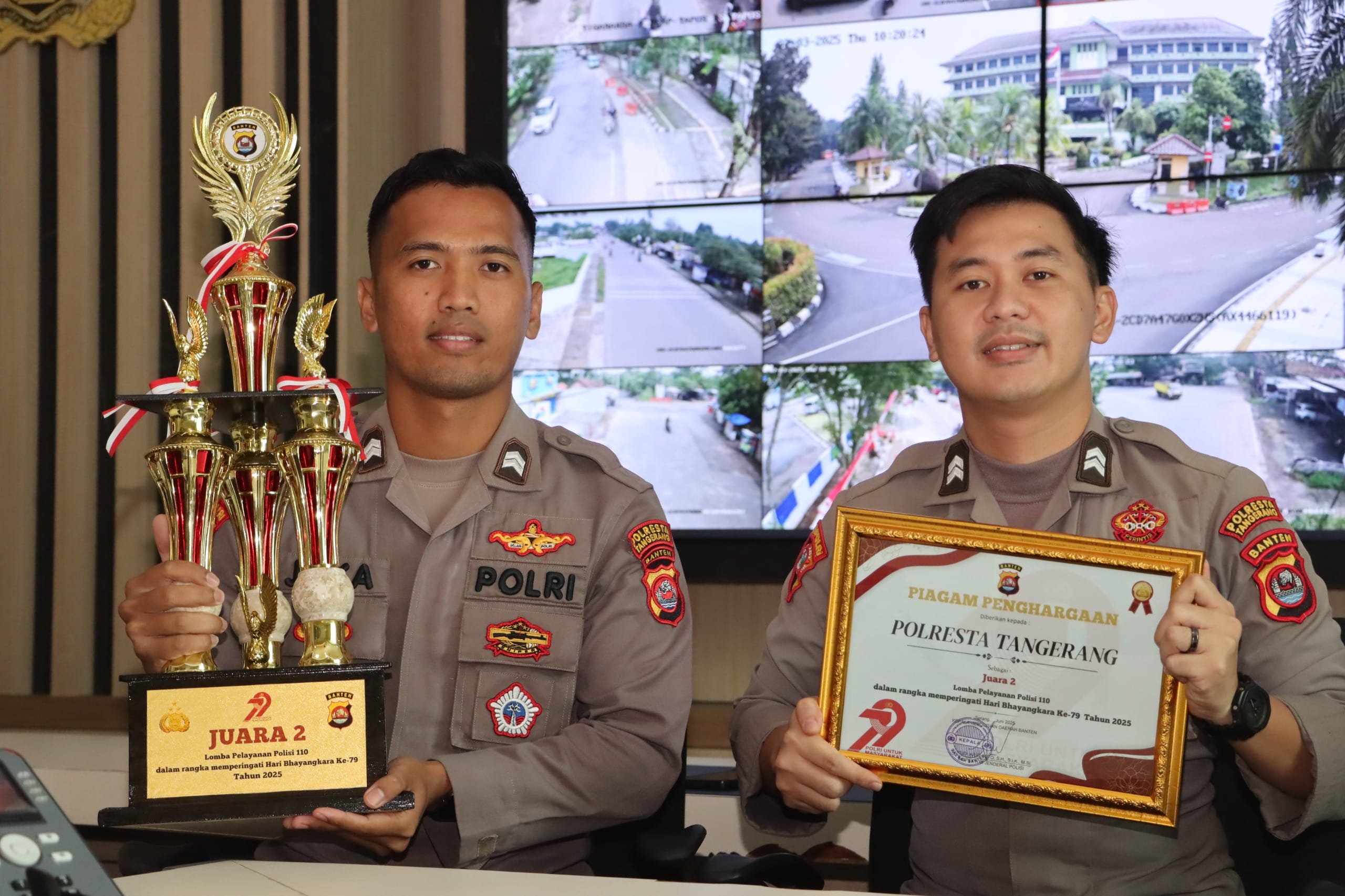 Polresta Tangerang Raih Juara 2 Lomba Pelayanan Polisi 110 dalam Rangka Hari Bhayangkara ke-79 Tahun 2025