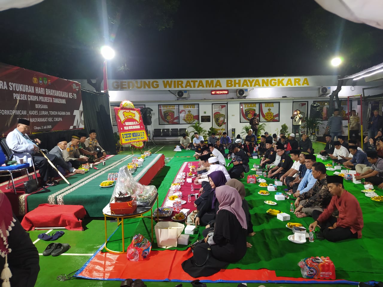 Senkom Mitra Polri Kecamatan Cikupa Hadiri Syukuran HUT Bhayangkara ke-79 di Mapolsek Cikupa