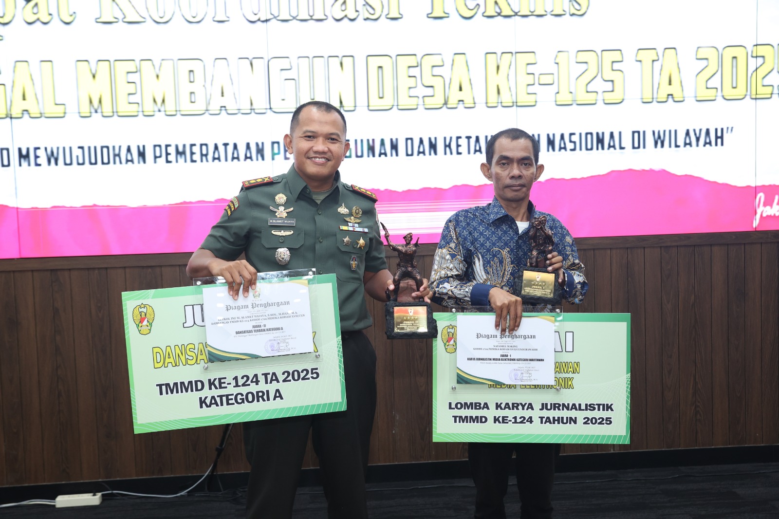 Ukir Prestasi, Kodim 1710/Mimika Raih 2 Kategori Juara Lomba TMMD Ke-124 TA 2025