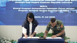 TNI dan Kementerian PU Teken Nota Kesepahaman Dukungan Pembangunan Infrastruktur