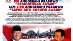 Setelah PSI Beri Kebohongan Award, Kini Prabowo Raih Bakor