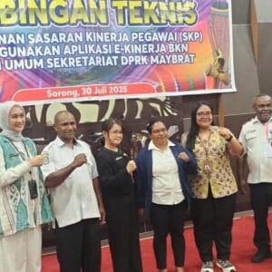 Penutupan Bintek SKP E-Kinerja: DPRK Maybrat Bagian Umum Dorong ASN Tentang Aplikasi Digital