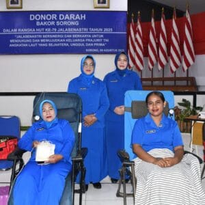 Wujud Nyata Kepedulian Sosial dan Kemanusiaan, Lantamal XIV Gelar Donor Darah Sambut HUT Jalasenastri Ke-79