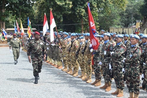 Kontingen Garuda Kibarkan Merah Putih di Perayaan Kemerdekaan Republik Afrika Tengah