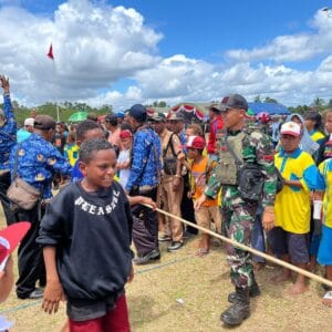 Satgas Yonif 312/KH Bangkitkan Jiwa Merdeka di Tanah Perbatasan