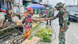 Ciptakan Situasi Kondusif Di Tengah-Tengah Warga, Kodim 1710/Mimika Bersama Komponen Pendukung Terus Menggelar Patroli Humanis Jelang HUT Ke-80 TNI