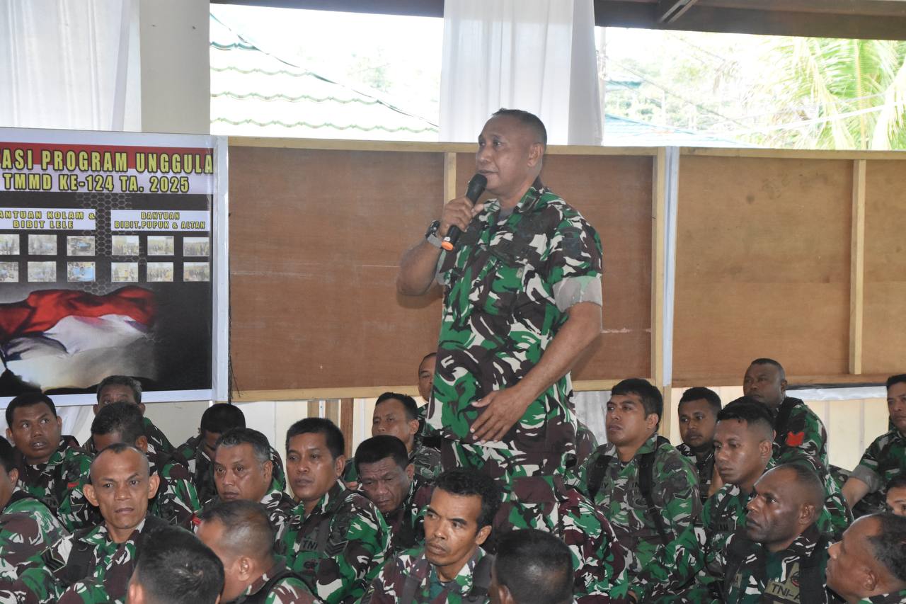 Usai Upacara Bendera, Dandim 1710/Mimika Gelar Jamdan Sampaikan Arahan Kasad Kepada Segenap Prajurit dan PNS Kodim