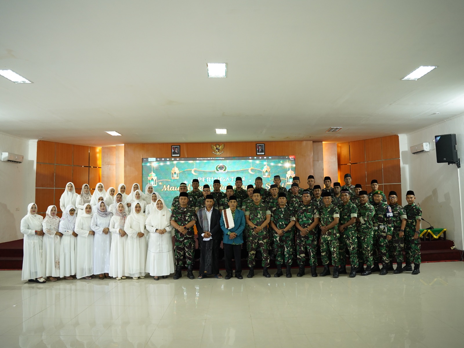Bangun Karakter Personel TNI Prima Melalui Sunnah Rasulullah, Kodim 0906/Kkr Gelar Peringatan Maulid Nabi Muhammad SAW