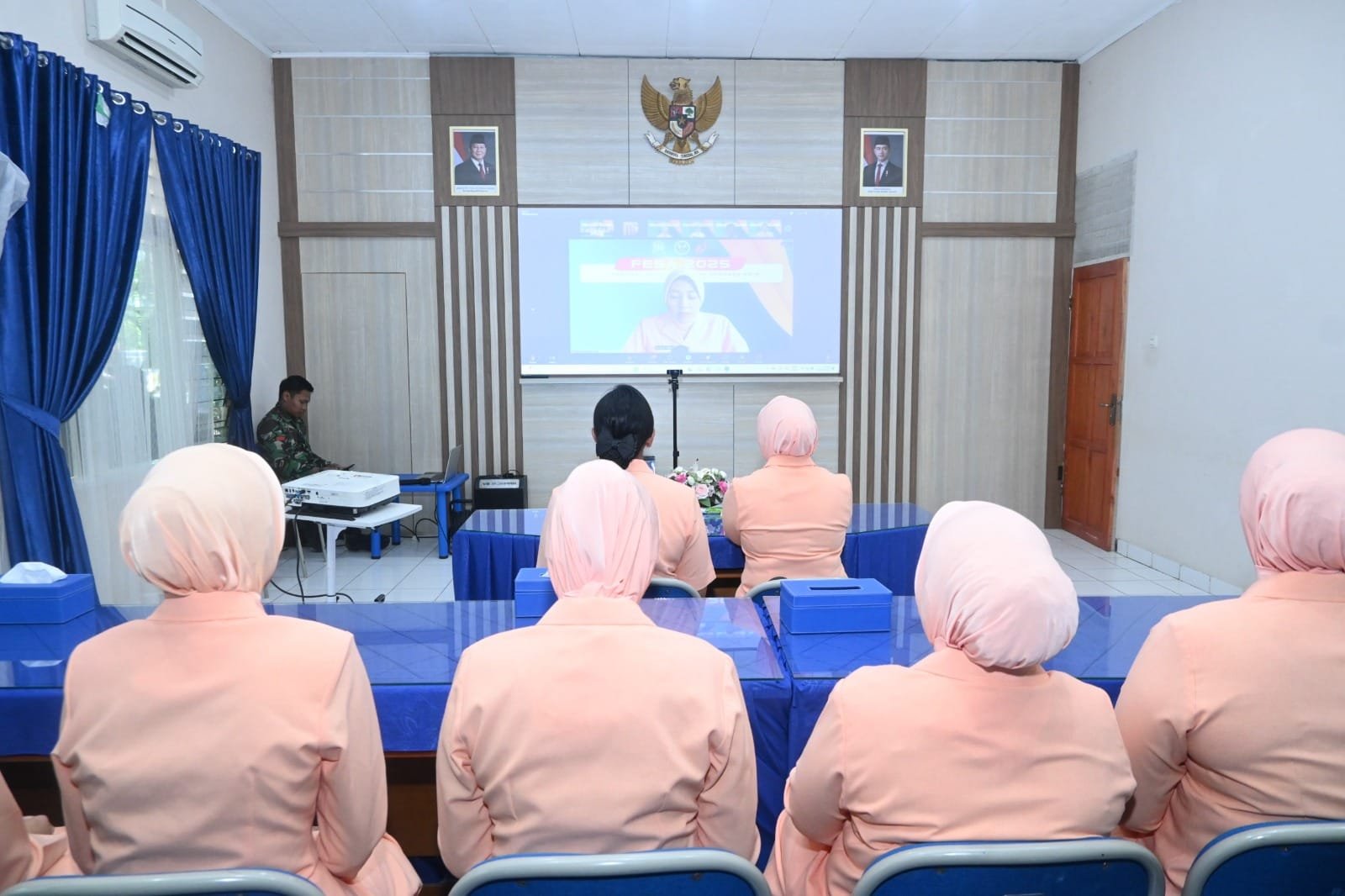 Ketua Yasarini PC Lanud Sultan Hasanuddin Mengikuti Pembukaan Festival Edukasi Sekolah Angkasa Ke-9 Tahun 2025