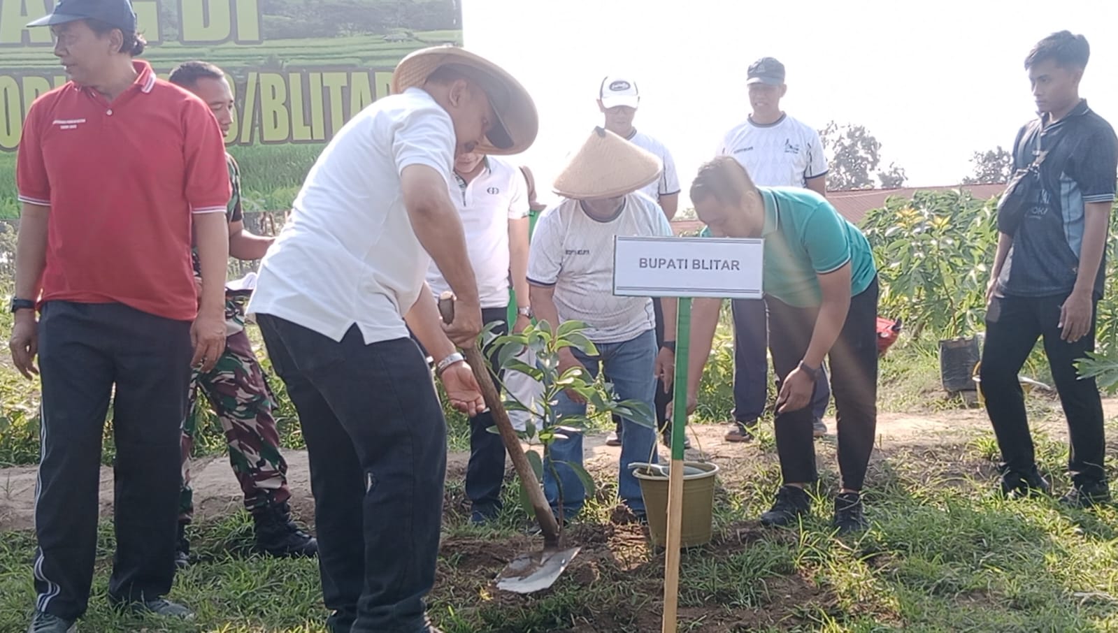 Bakti Sosial Dan Senam Bersama, Warnai Acara Tanam Pohon Dan Sebar Bibit Nila Di Lahan Integrated Farming Kodim 0808 Blitar