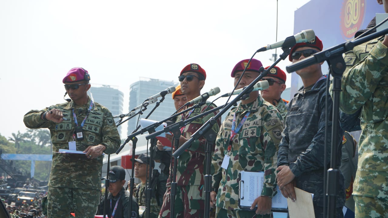 Tampil Maksimal, Danyonif 2 Marinir Sebagai Sub Koordinator Narator Dalam Acara Puncak Perayaan HUT TNI ke-80