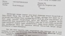 Kamtibmas Terganggu, Café di Pandan Wangi Disorot: Pemerintah Desa Didesak Transparan