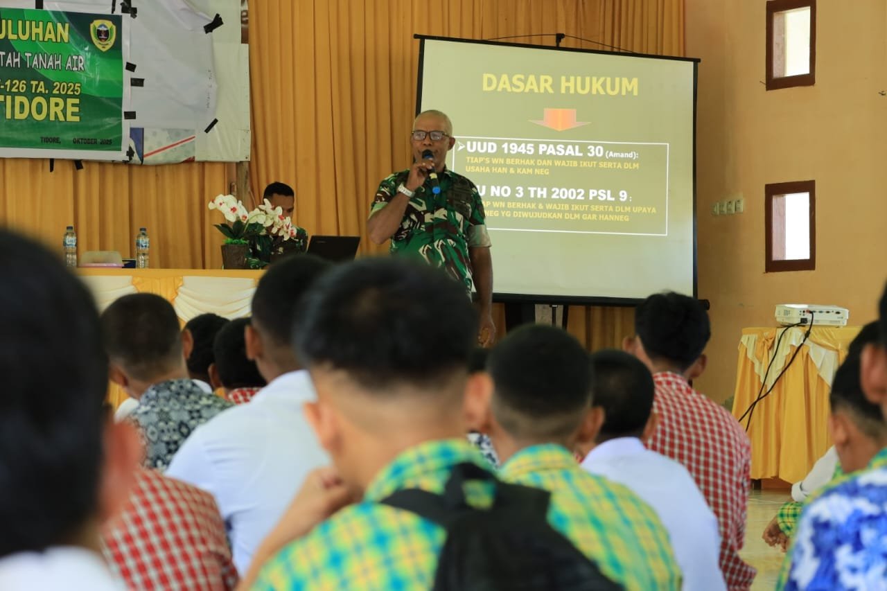 Wujudkan Generasi Muda Berkarakter, Satgas TMMD Kodim 1505/Tidore Berikan Wawasan Kebangsaan Kepada Pelajar SMA