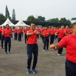 PRAJURIT YONIF 2 MARINIR IKUT MERIAHKAN OLAHRAGA BERSAMA DAN SYUKURAN HUT BRIGIF 1 MARINIR