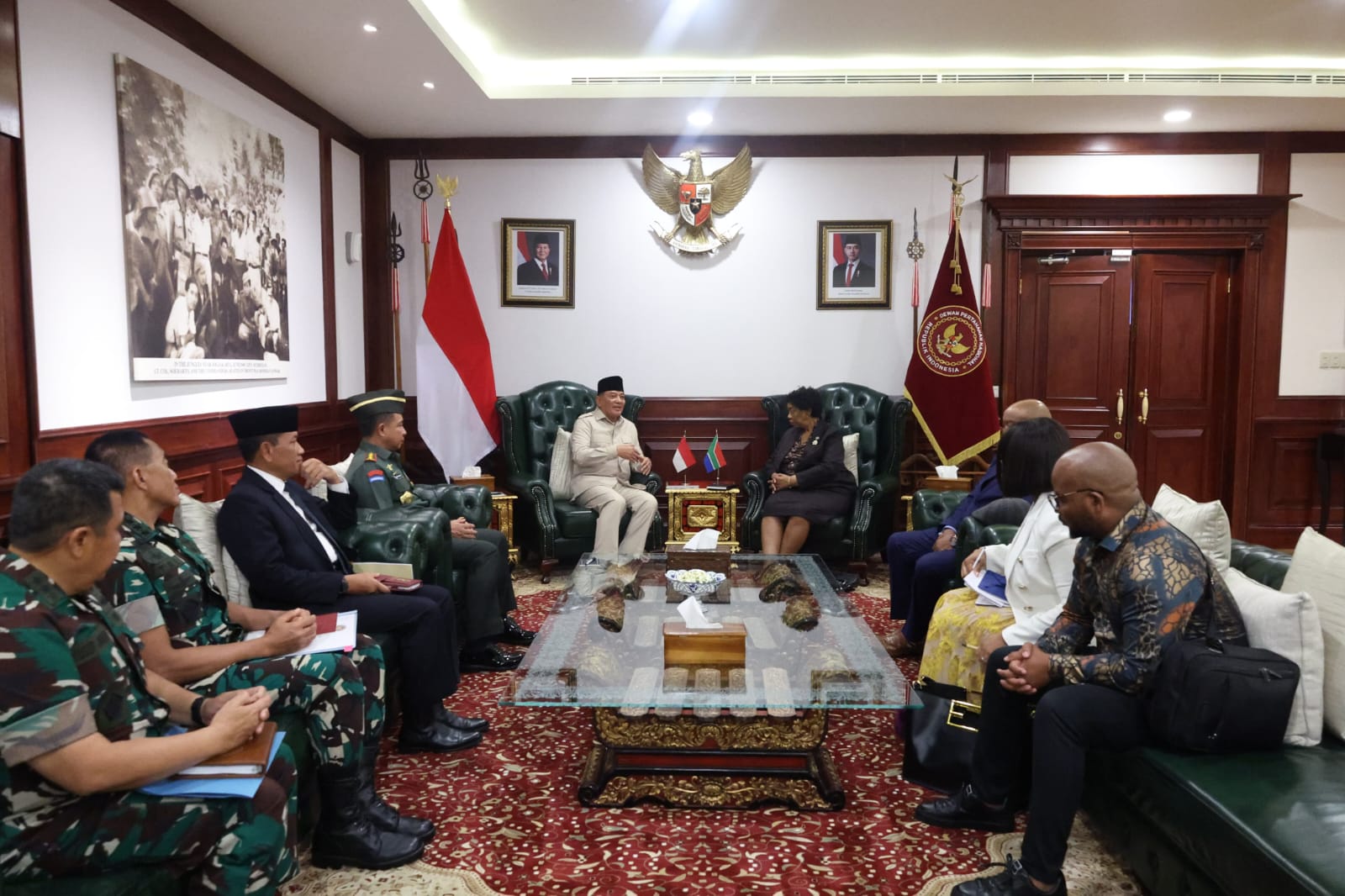Panglima TNI Dampingi Menhan RI Terima Kunjungan Menhan Afrika Selatan, Bahas Kerja Sama Pertahanan