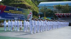 Wujudkan Generasi Muda Profesional, Kadister Kodaeral XIV Hadiri Wisuda Perwira Transportasi Laut Poltekpel Sorong
