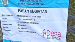 Pembangunan TPT Jalan Desa Cinangneng Diharapkan Tingkatkan Ketahanan Infrastruktur Desa
