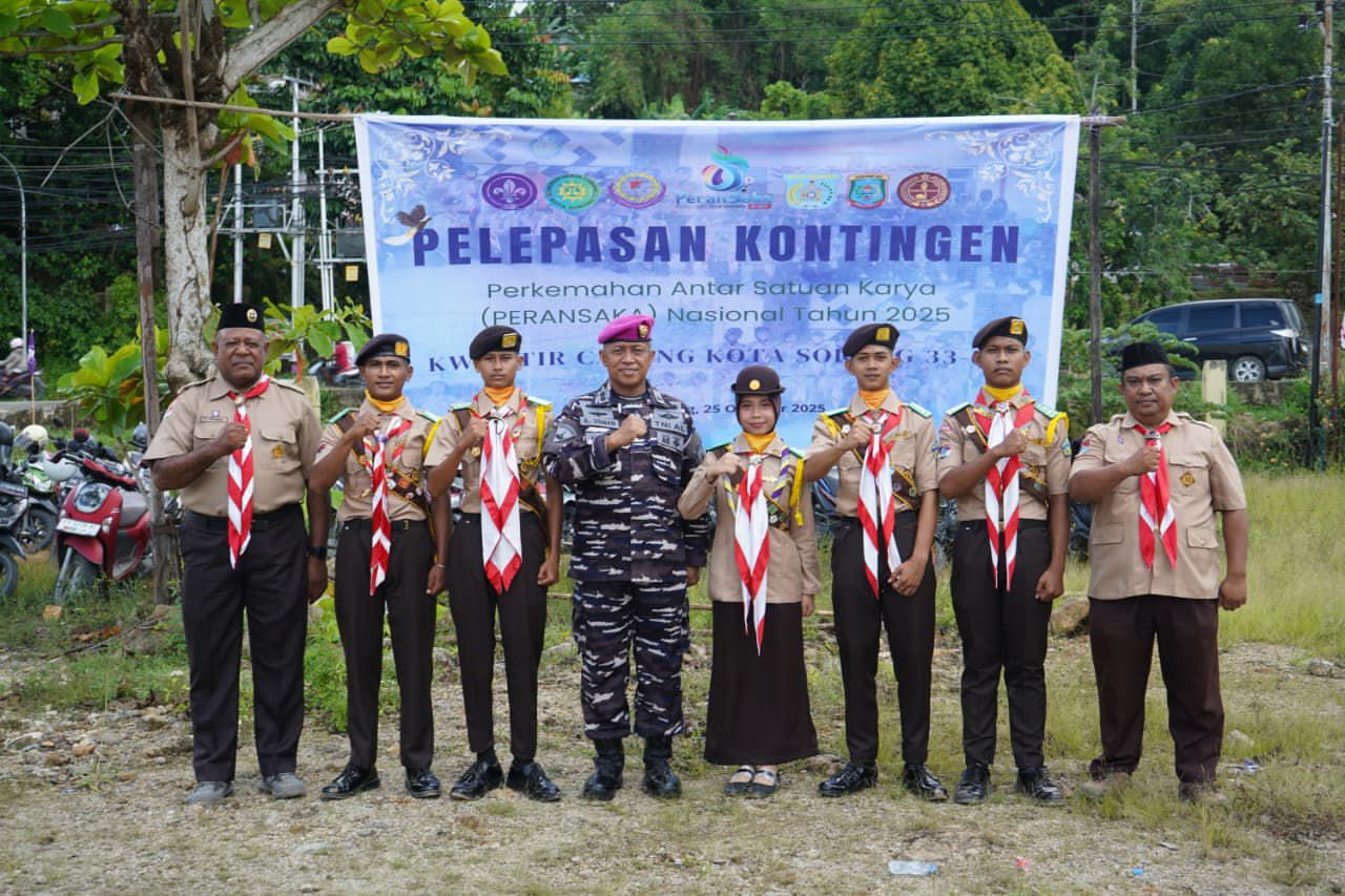 Pembinaan Saka Bahari, Kadister Kodaeral XIV Ikuti Pelepasan Kontingen Kwarcab Kota Sorong Pembinaan Saka Bahari, Kadister Kodaeral XIV Ikuti Pelepasan Kontingen Kwarcab Kota Sorong