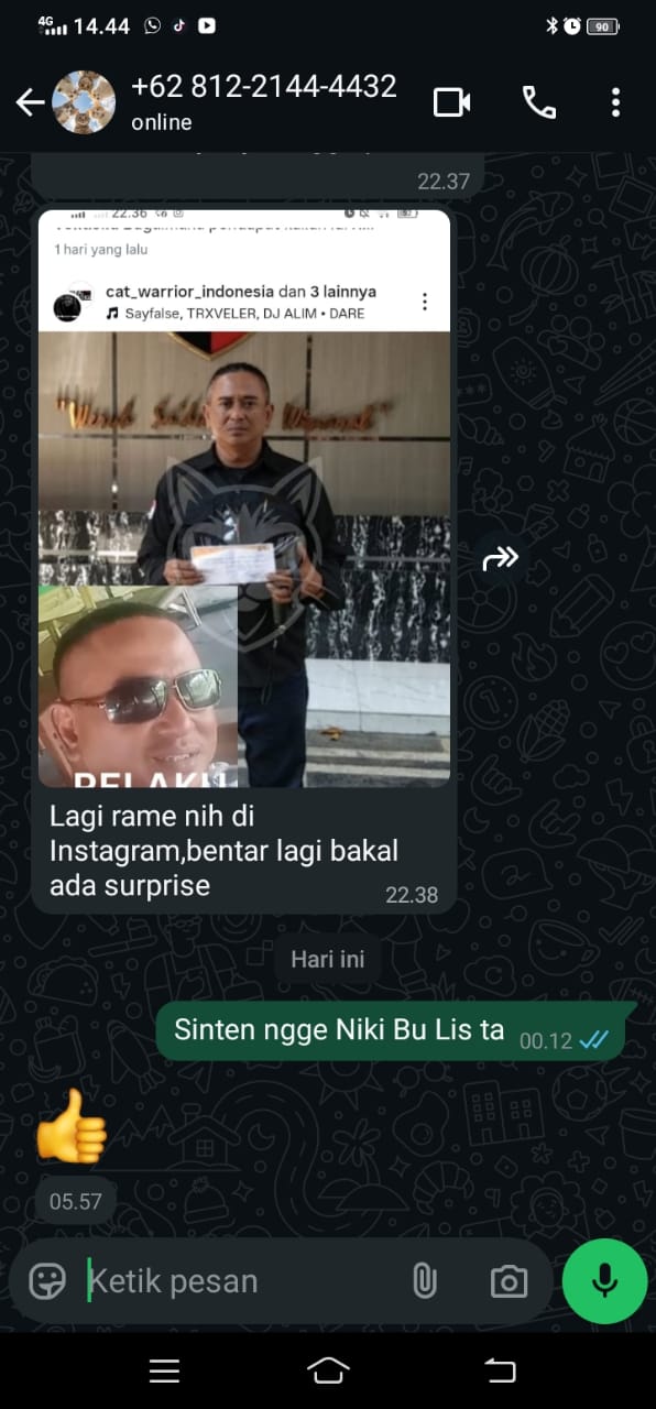 Konten Menghina dan Foto Tanpa Izin, Akun @cat_warrior Bisa Terjerat Hukuman 6 Tahun Penjara Konten Menghina dan Foto Tanpa Izin, Akun @cat_warrior Bisa Terjerat Hukuman 6 Tahun Penjara